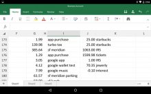 excel android sheets