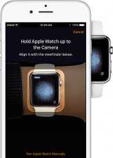 Pairing screen on Apple Watch